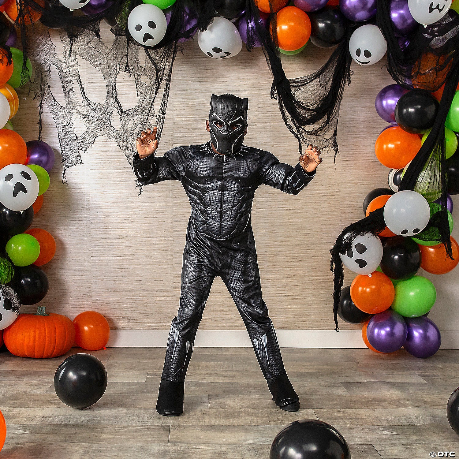 kids  qualux black panther costume   medium 8 10~jwc0747md-a01
