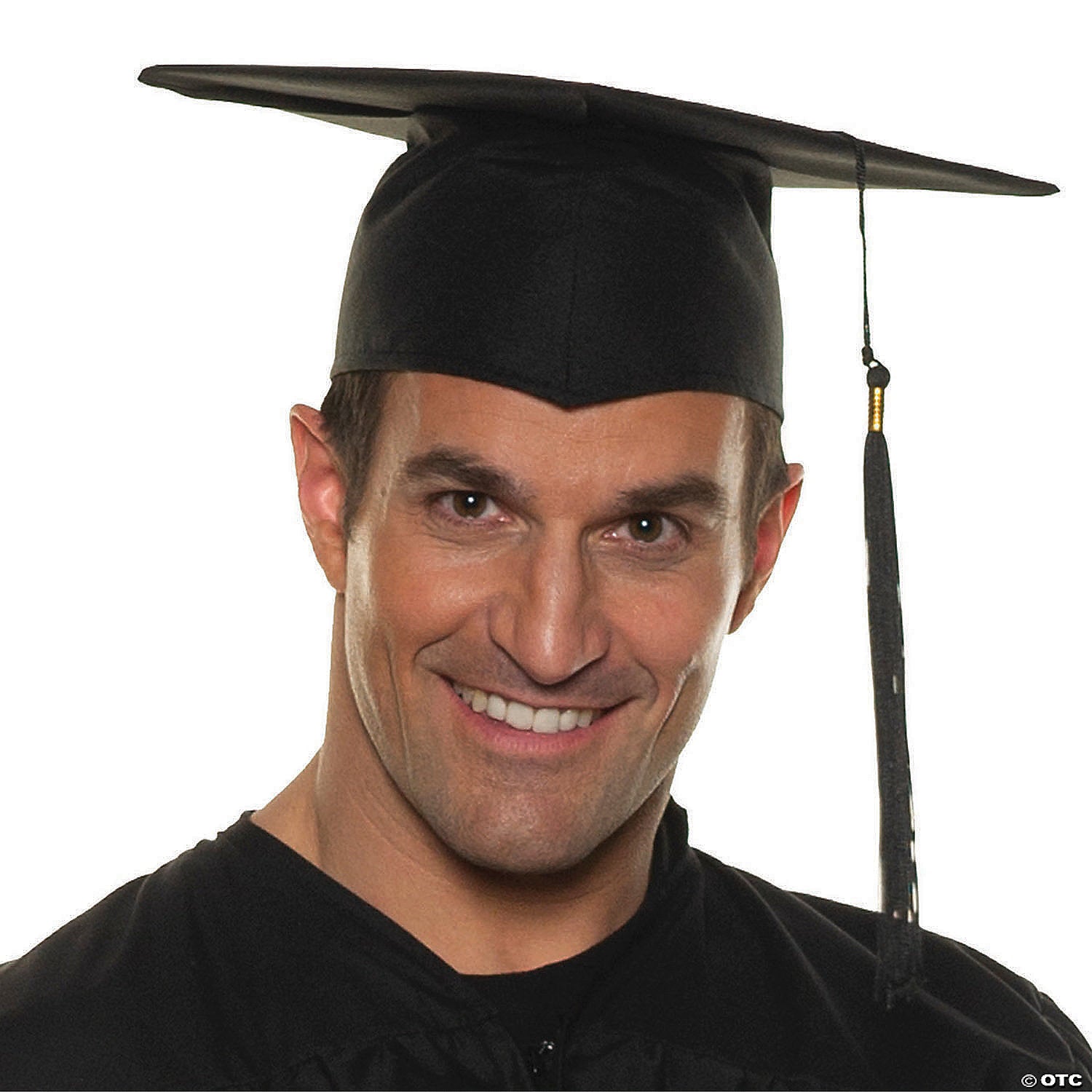 adults black graduation cap with black tassel~ur30282os