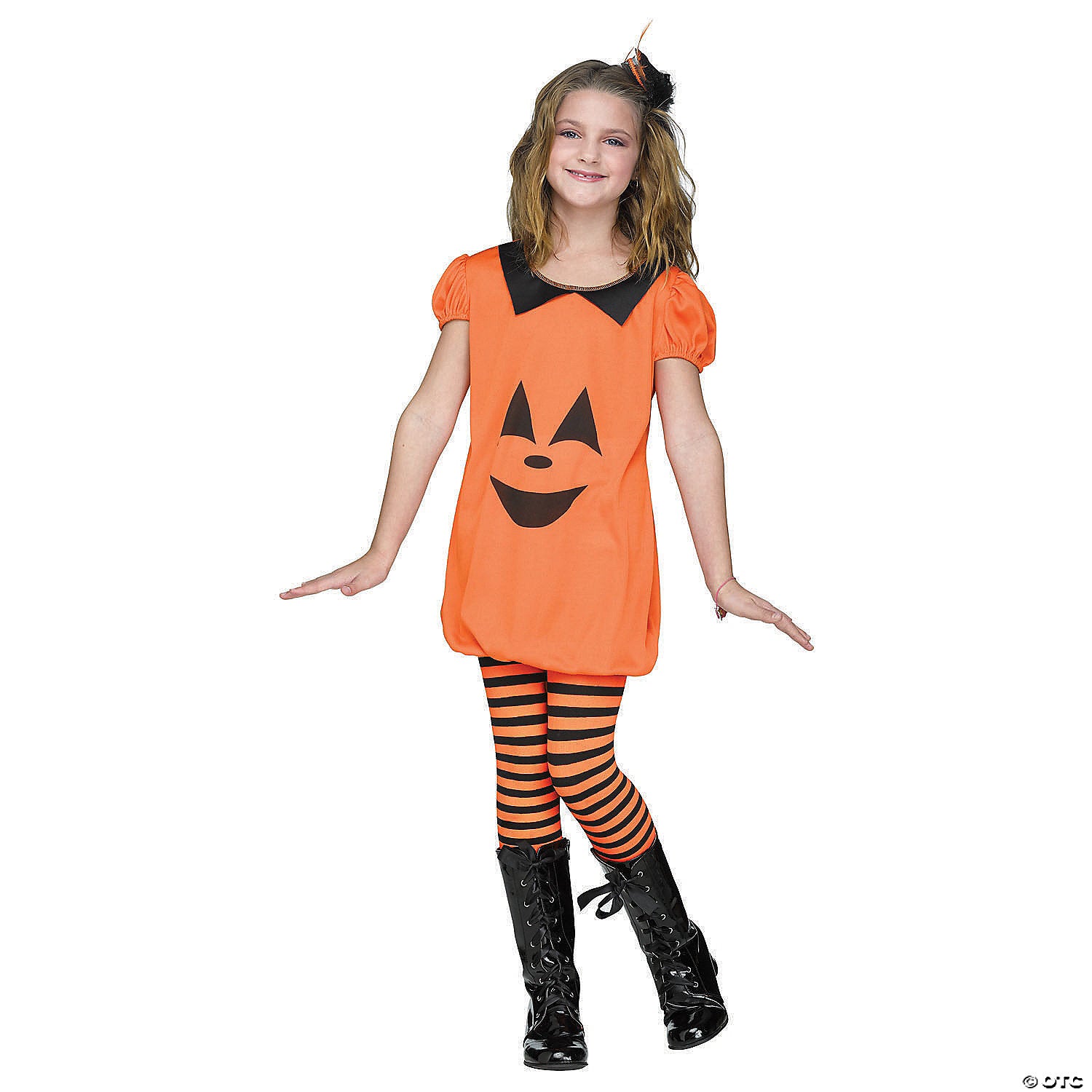 girl s pumpkin romper costume   large~fw118632plg