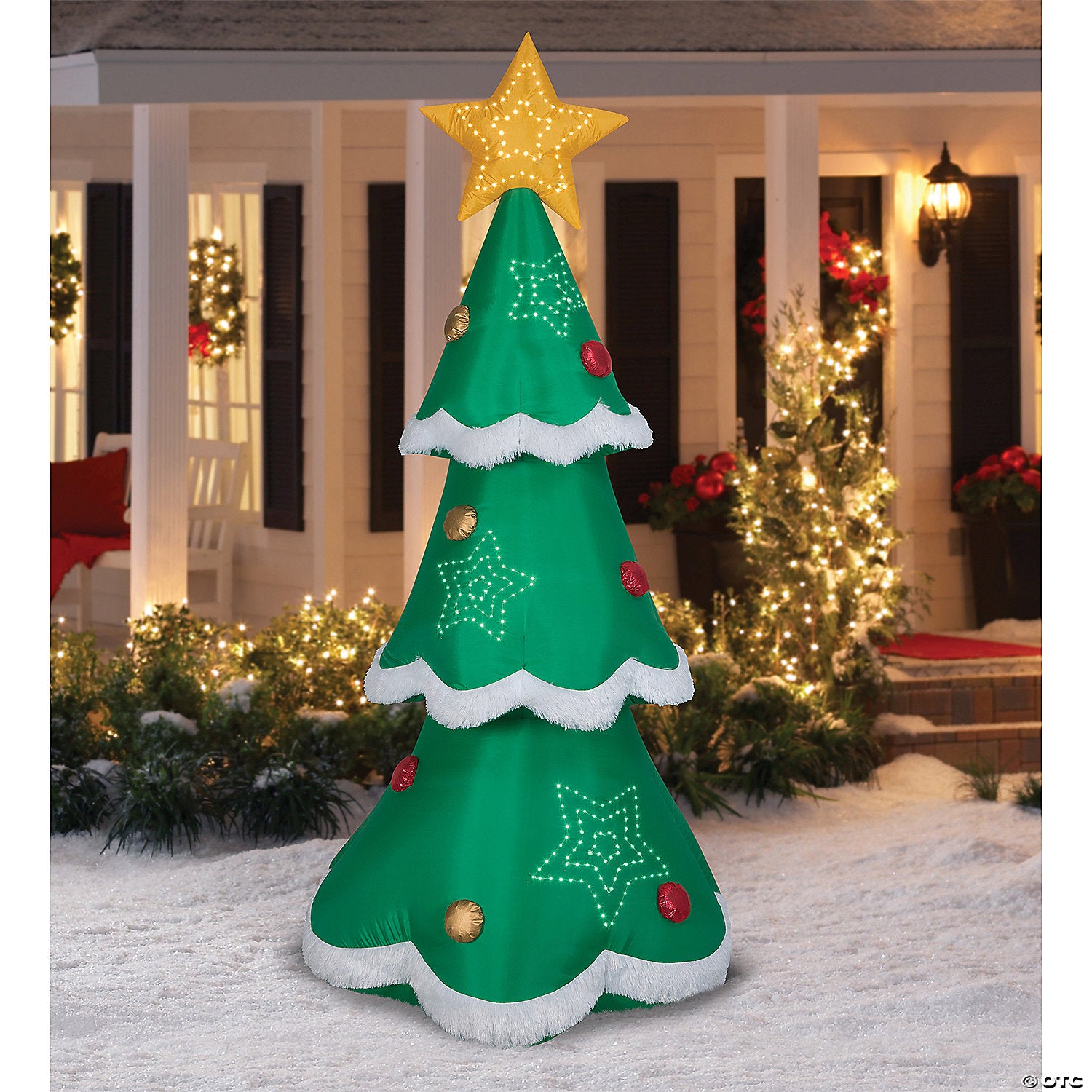 7 5 ft  blow up inflatable mixed media christmas tree with built in led lights outdoor yard decoration~ss119734g-a02
