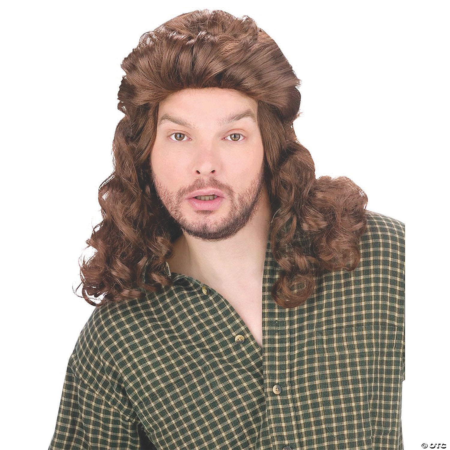 mullet perm brown wig~fw92548bn