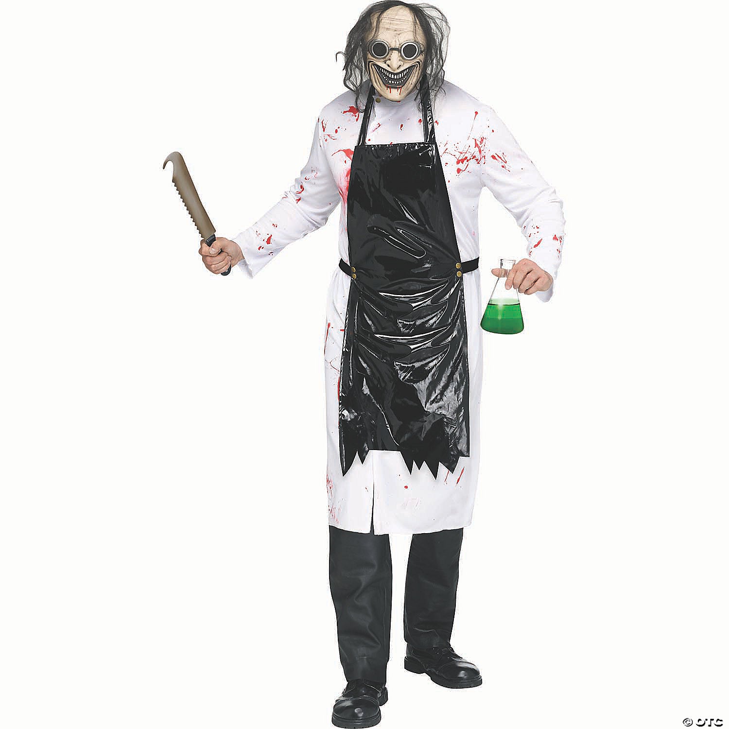 adults black & white mad scientist costume   standard~fw133224