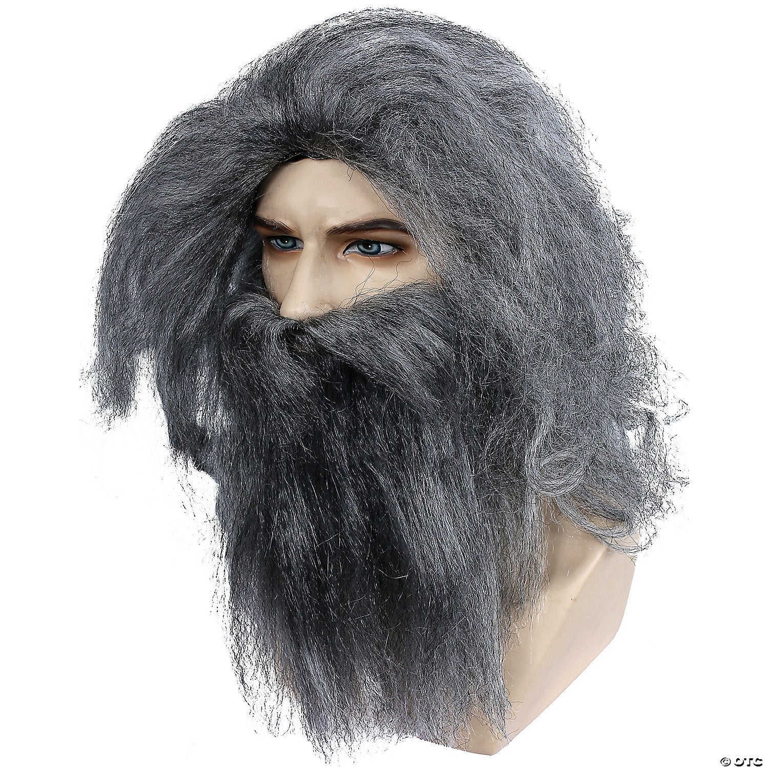 coal miner wig and beard set grey~lw220gy-a02
