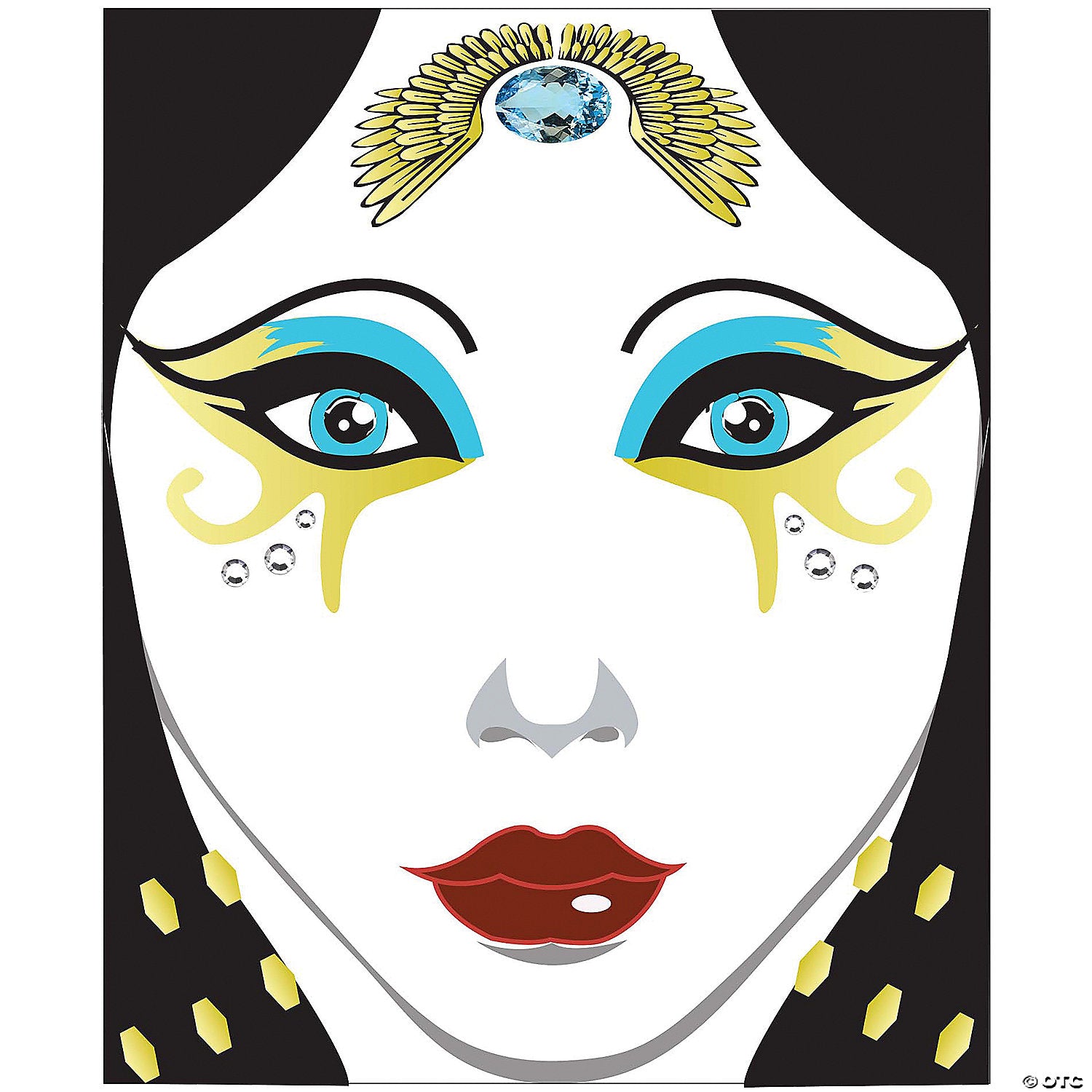 egyptian face decal~glha9216