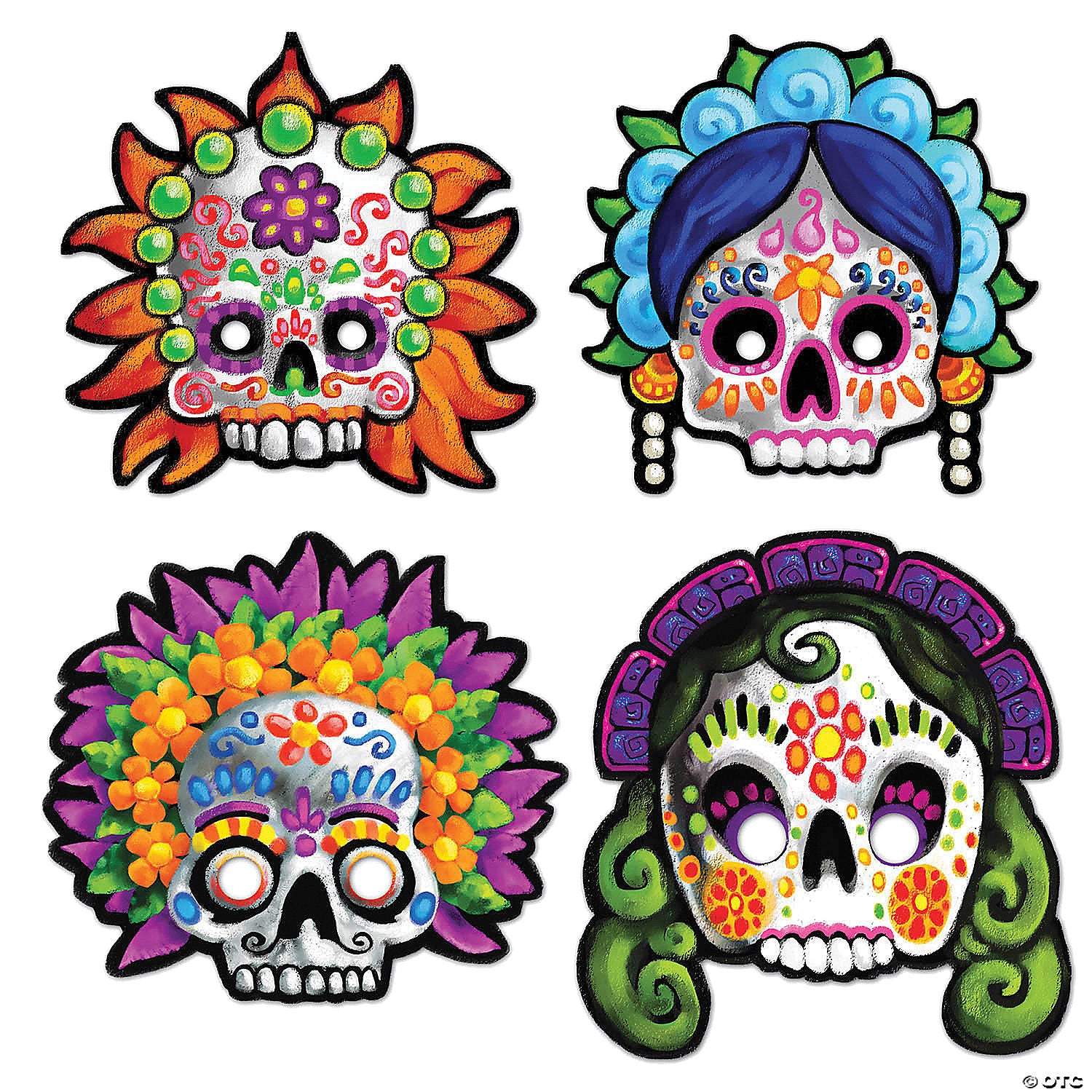 adults day of the dead masks~bg00927