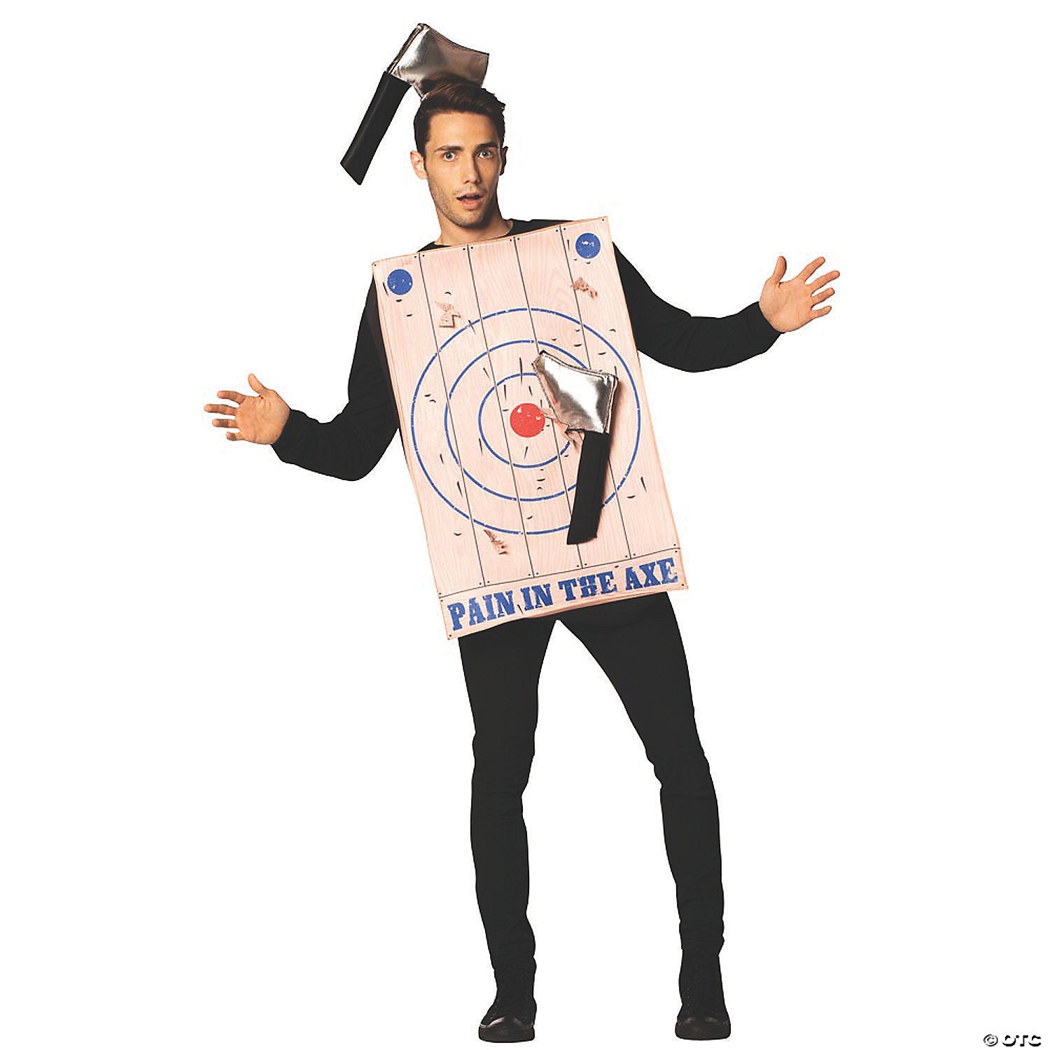 adult axe throwing with headband costume~gc5477
