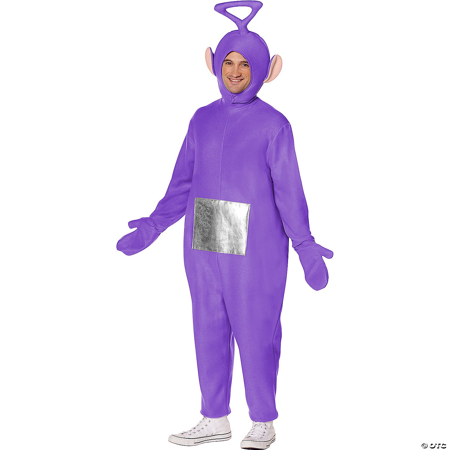 adults teletubbies& 8482  purple tinky winky polyester jumpsuit costume   small 34 36~fw108134s