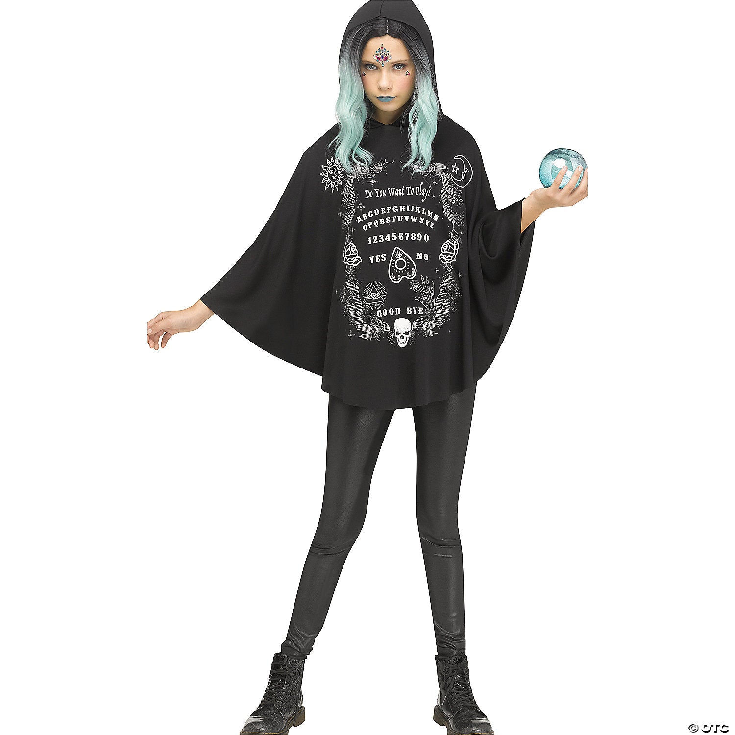spirit board hooded girl s poncho~fw90799-a01