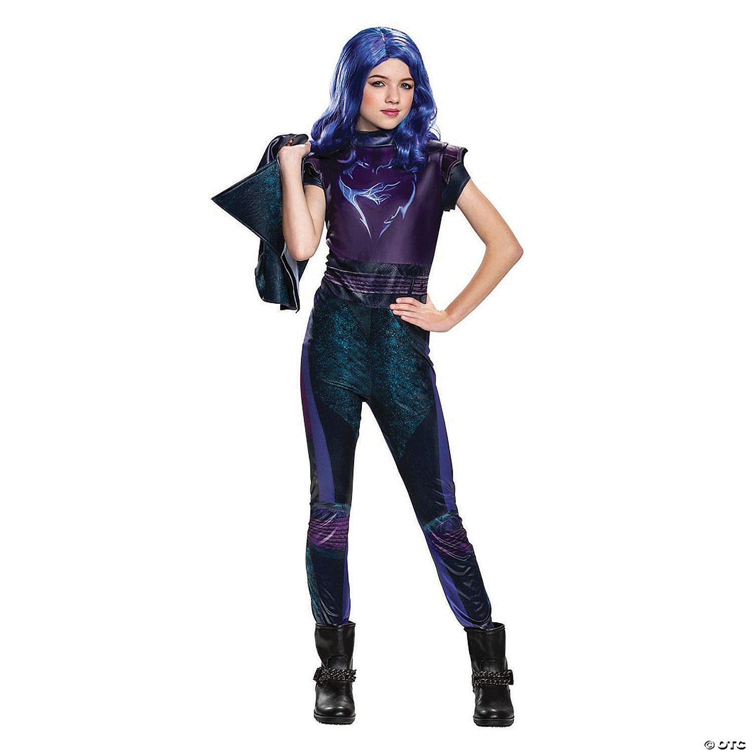 girl s classic descendants mal costume   medium~dg20298g-a02
