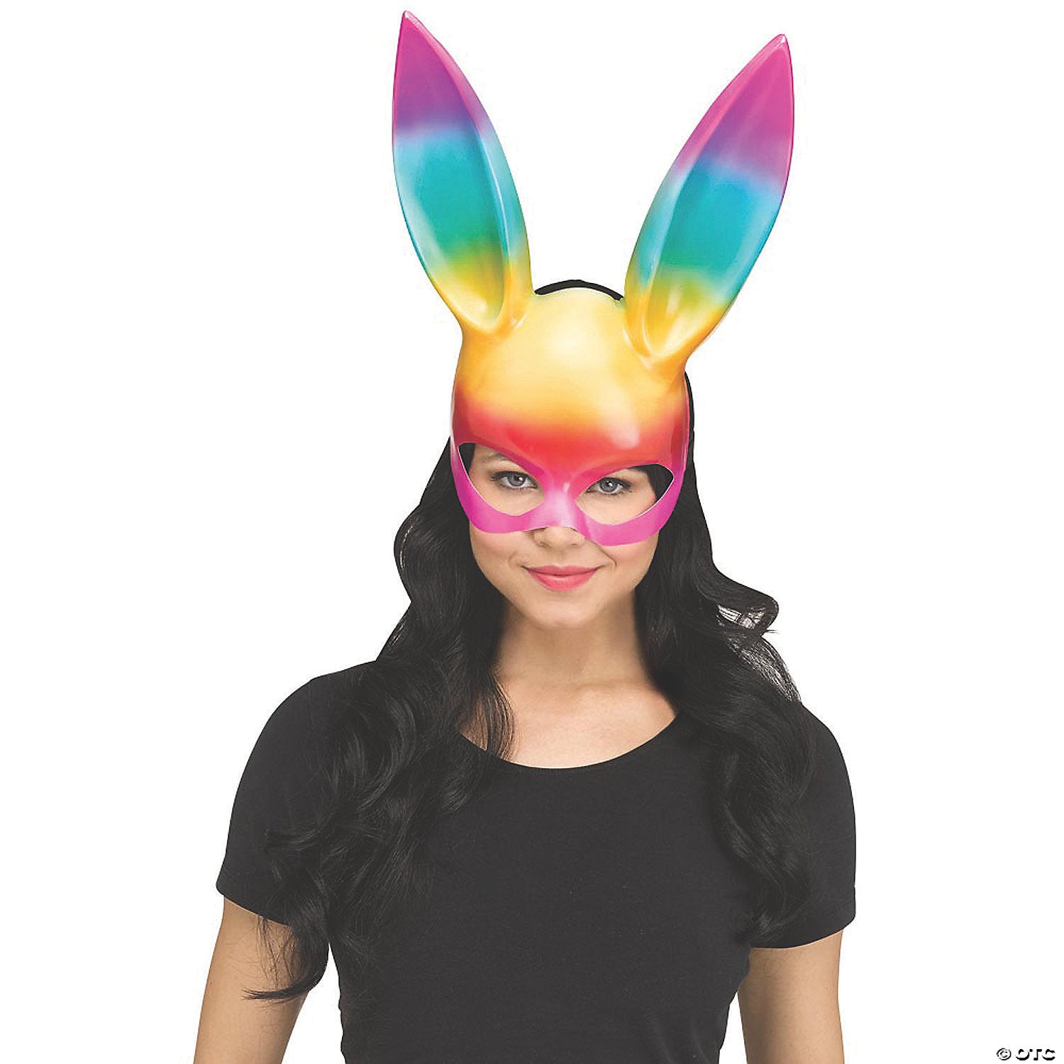 adults rainbow bunny mask~fw93396r