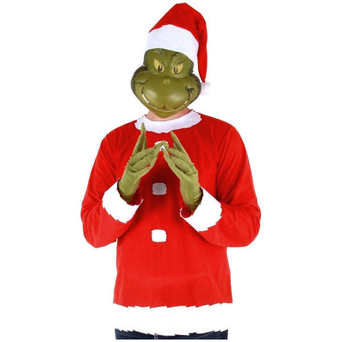 Grinch Santa Costume Adult Dr Seuss Licensed Santa Christmas Suit