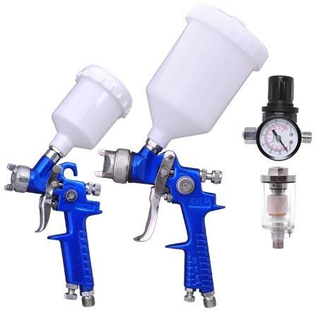 HVLP Spray Gun Kit Auto Paint Gravity Feed 2 Sprayer