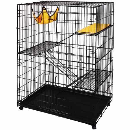 Large Pet Crate Cat Cage Kennel Hammock Bed