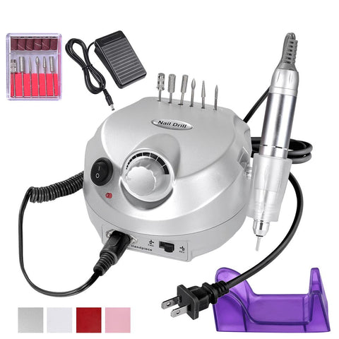 Nails Manicure Electric Acrylic Nail Drill File w/ Pedal