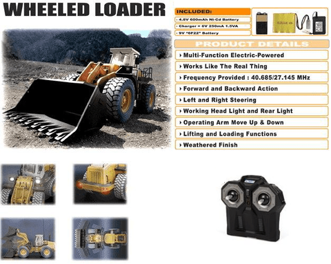 PREMIUM RC Heavy Duty Front Loader Bulldozer W/Controllable Dig & Dump Hobby