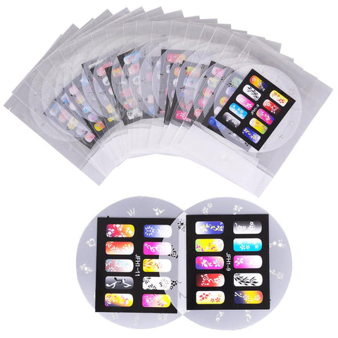 Reusable Airbrush Nail Stencil 20 Set of 13 Template