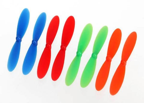 Rotor blade set, red (2), blue (2), green (2), orange (2)