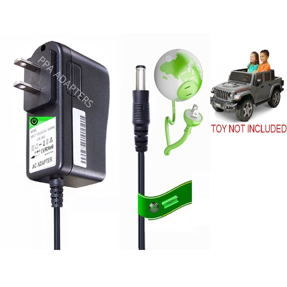 12V Circle Charger for 12V Ride-On Hyper Jeep Gladiator Truck with Power Wheels