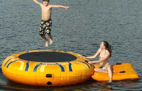 Space Bouncer Water Trampoline w/ DuraSkin Measures 9 Feet!