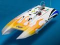 Turbo Cat Nitro RC R/C Remote Fiberglass Tunnel Hull Racing Boat .21 Marine Engine